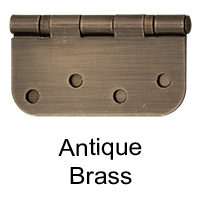 Antique Brass | Rounded Corner Hinge
